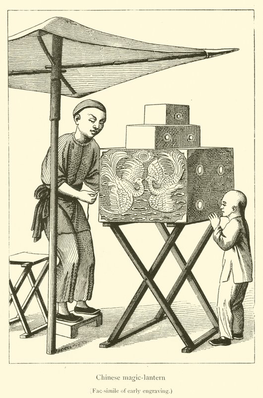 Chińska latarnia magiczna (grafika) autorstwa French School