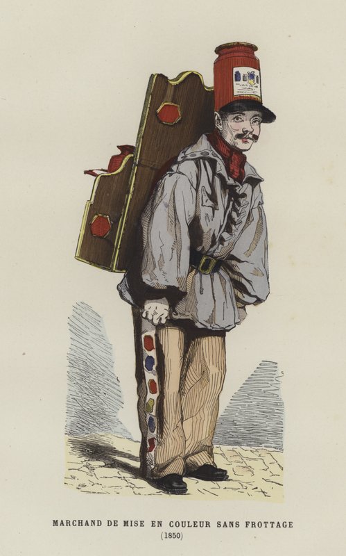 Sprzedawca farb, 1850 autorstwa French School