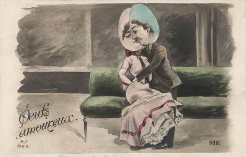 Para z główkami jajek (kolor lito) autorstwa French School