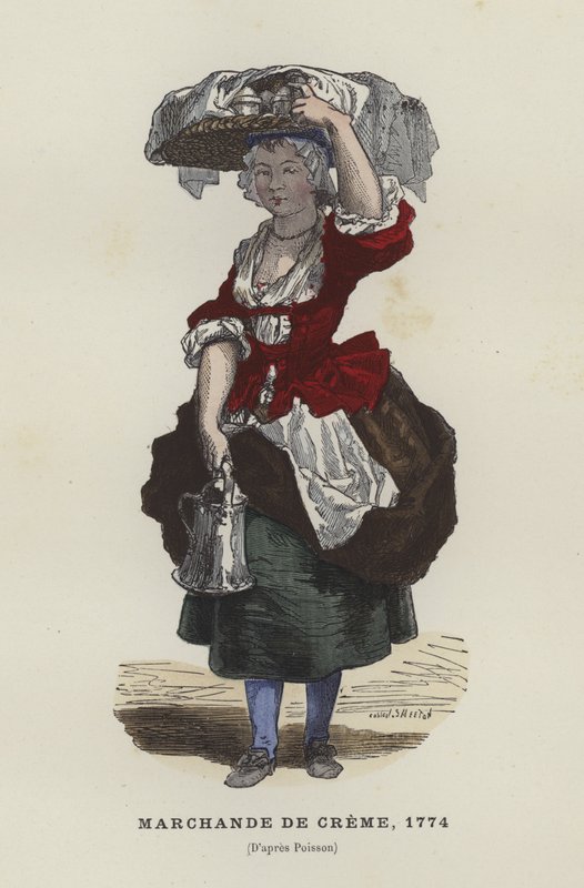 Sprzedawca śmietany, 1744 autorstwa French School