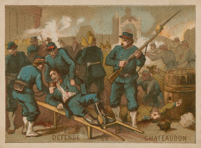 Obrona Chateaudun w 1870 r. autorstwa French School