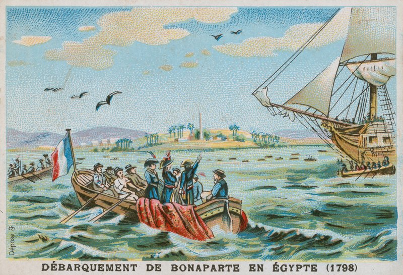 Wyokrętowanie Napoleona w Egipcie, 1798 autorstwa French School