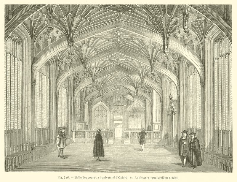 Divinity School, Bodleian Library, Oxford (grafika) autorstwa French School