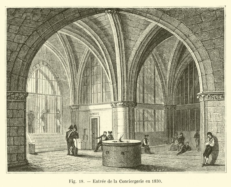 Wejście do Conciergerie w 1830 r. autorstwa French School