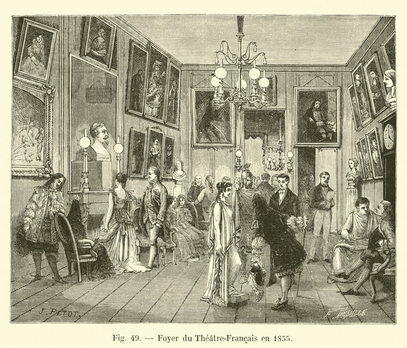 Foyer Teatru-Francais w 1855 r. autorstwa French School