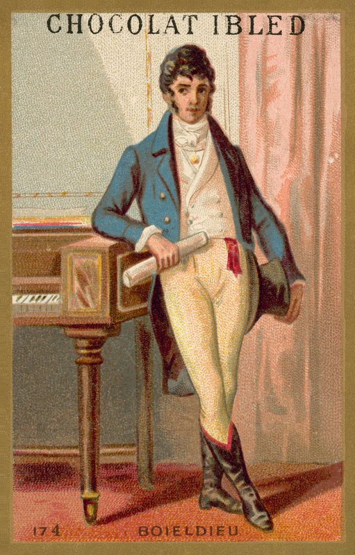 Francois-Adrien Boieldieu, kompozytor francuski (chromolitho) autorstwa French School