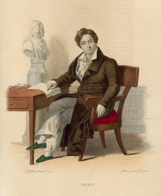 Francois-Joseph Talma (kolorowy grawerunek) autorstwa French School