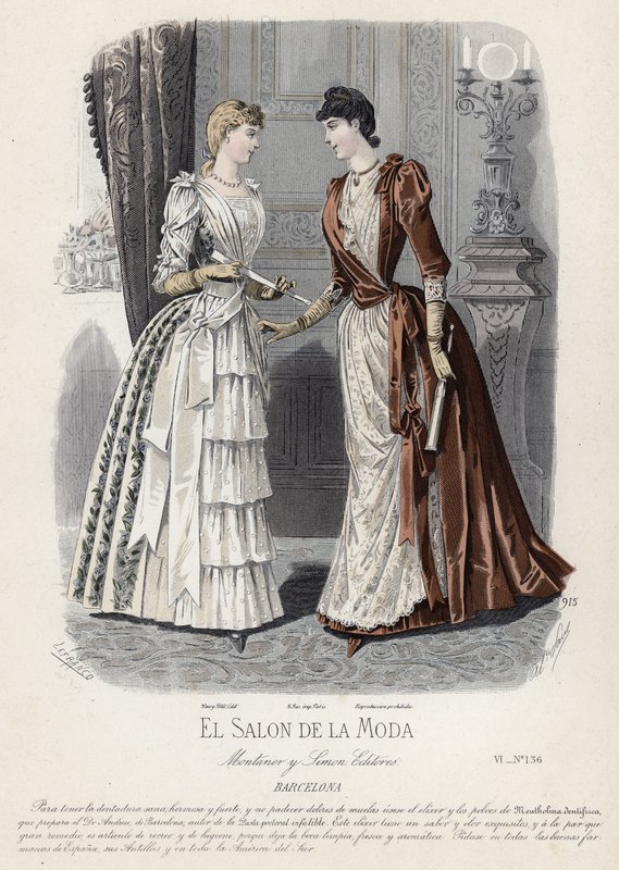 Francuski talerz modowy, koniec XIX wieku autorstwa French School