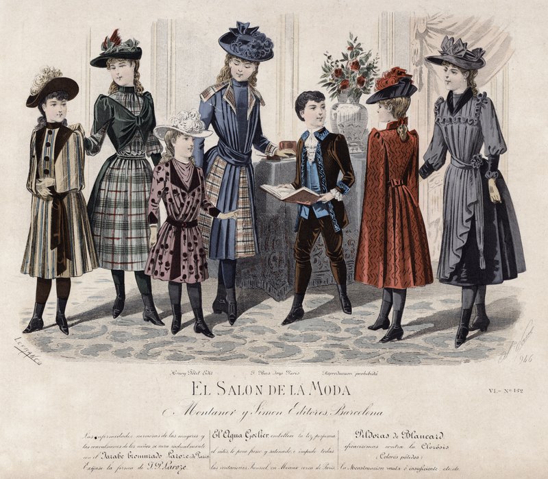 Francuski talerz modowy, koniec XIX wieku autorstwa French School