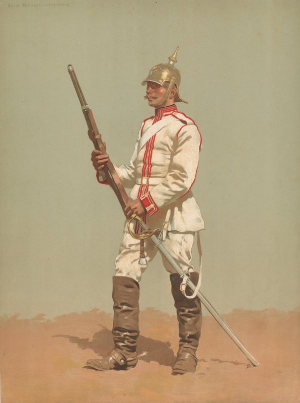Garde Kuirassir w Feldrustung autorstwa French School