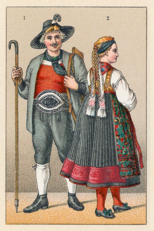 Niemcy Tyrol Kostium autorstwa French School
