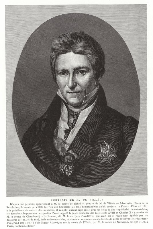 Jean-Baptiste de Villele, francuski mąż stanu autorstwa French School