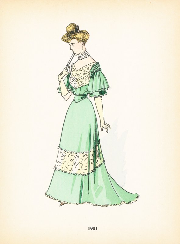 Moda damska, 1901 autorstwa French School