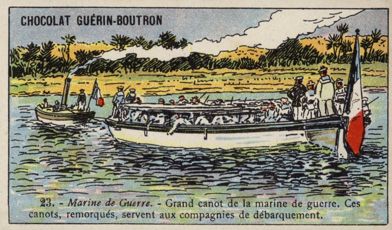 Duży nóż francuskiej marynarki wojennej (chromolitho) autorstwa French School