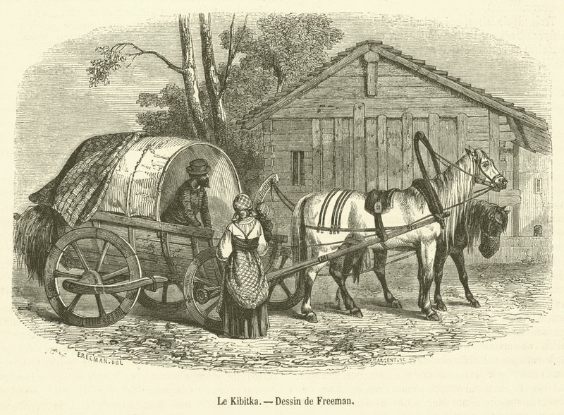 Le Kibitka (grafika) autorstwa French School