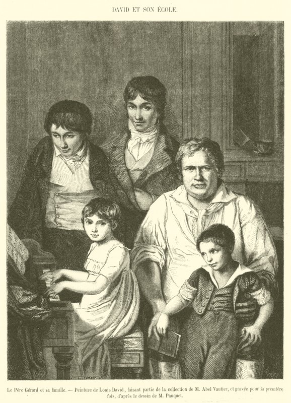 Ojciec Gerard i jego rodzina (grafika) autorstwa French School