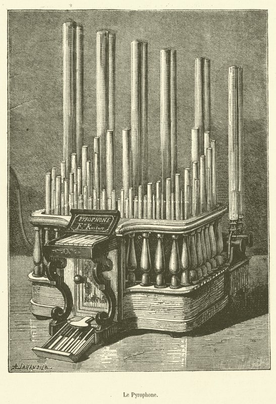Le Pyrophone (grawerowanie) autorstwa French School