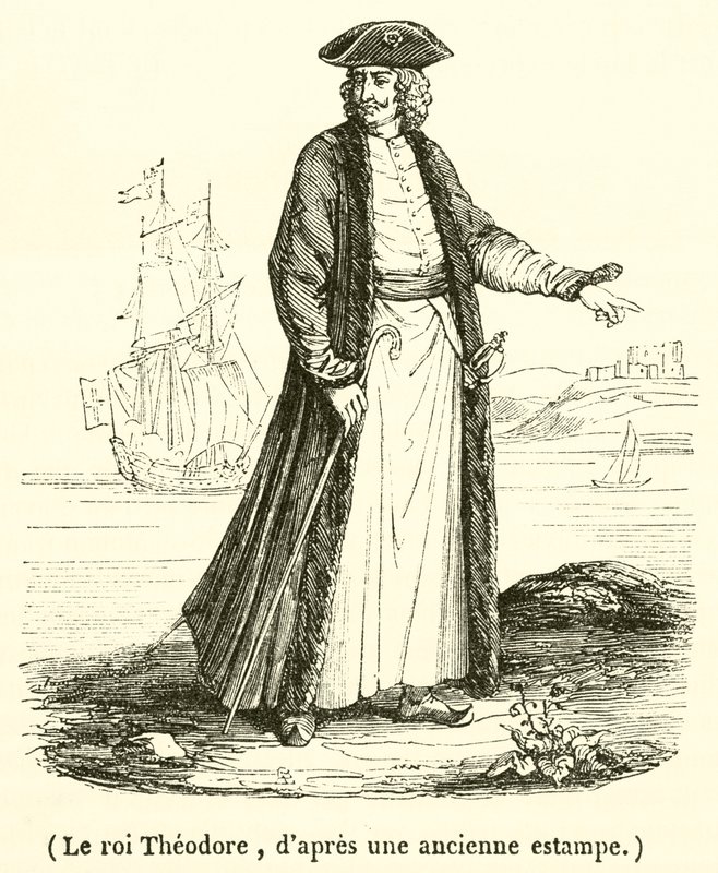 Le roi Theodore (grafika) autorstwa French School