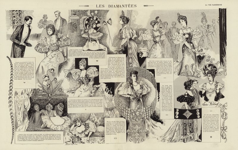 Les diamantees (grawerowanie) autorstwa French School