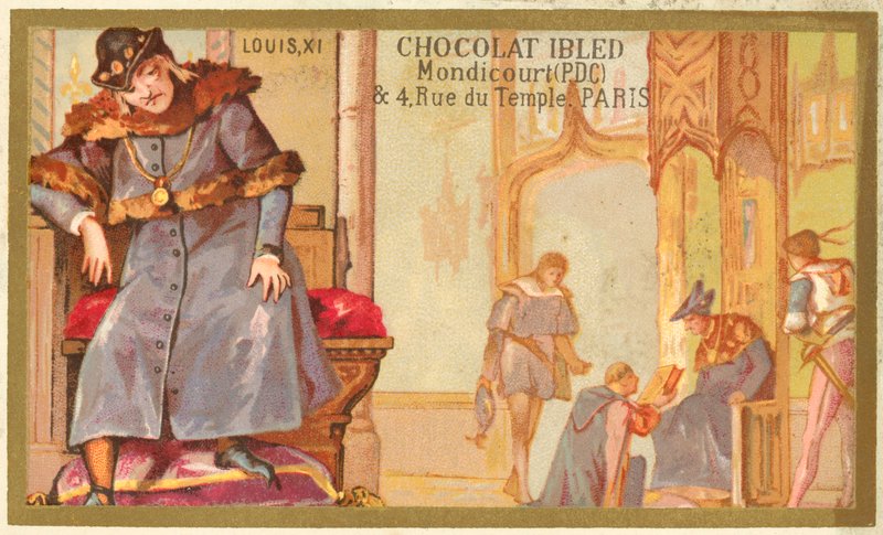 Ludwik XI Francji (chromolitho) autorstwa French School