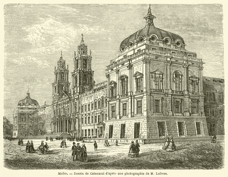 Mafra (grawerowanie) autorstwa French School