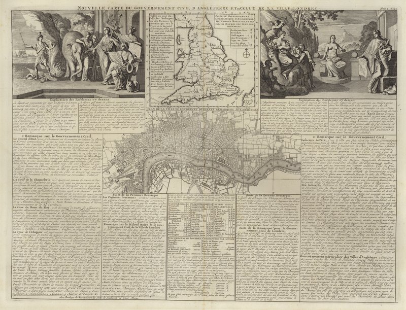 Mapa cywilnego rządu Anglii autorstwa French School