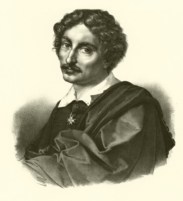 Michelangelo Merisi da Caravaggio, portret (ryta) autorstwa French School