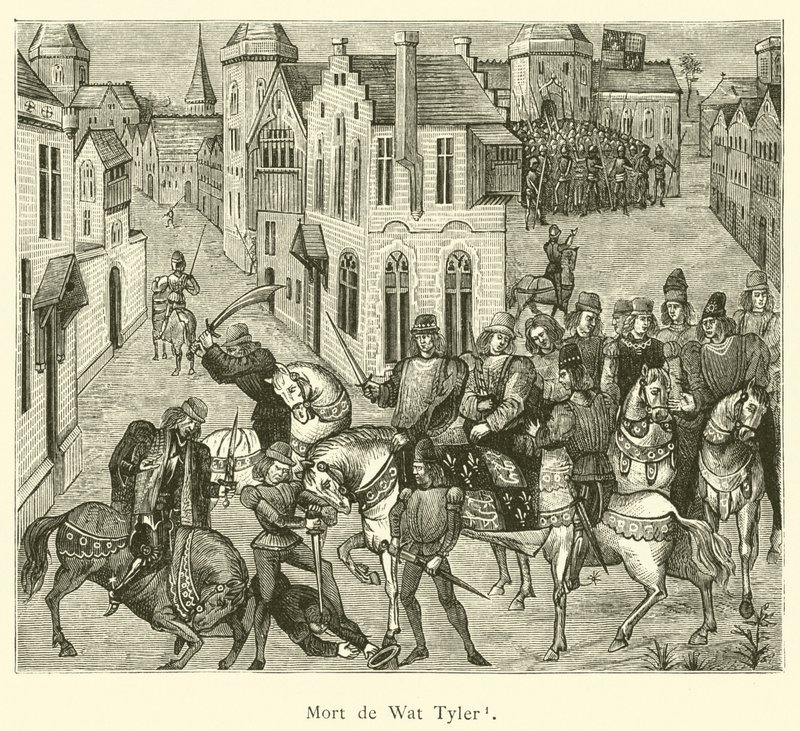 Mort de Wat Tyler (grafika) autorstwa French School
