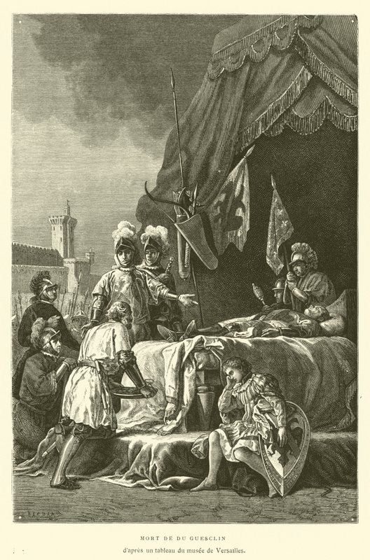 Śmierć Du Guesclina (grafika) autorstwa French School