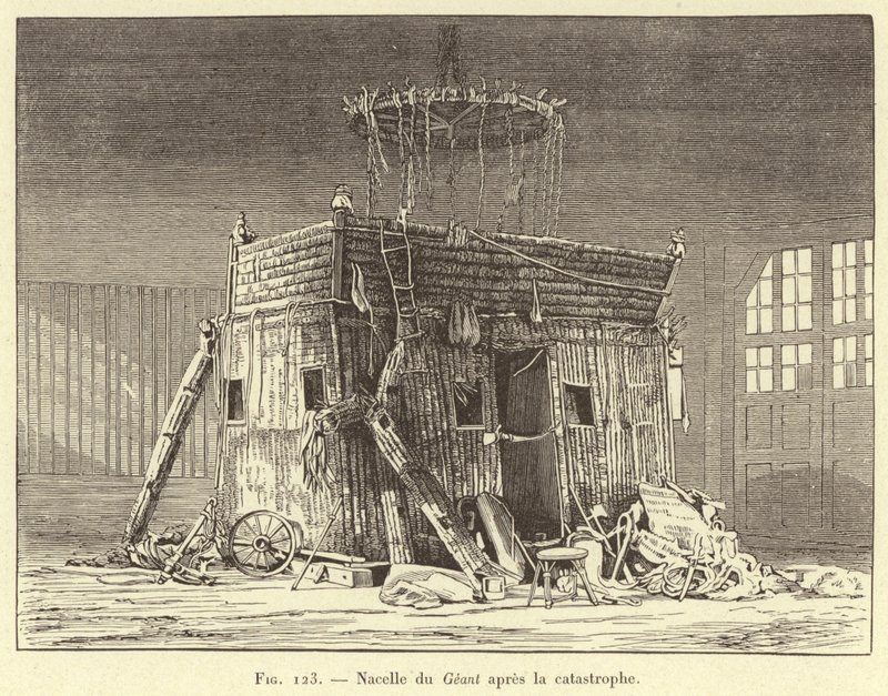 Nacelle du Geant po katastrofie (grafika) autorstwa French School