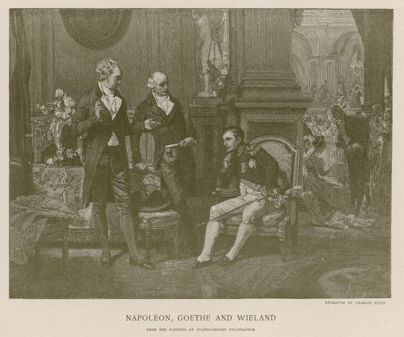 Napoleon, Goethe i Wieland autorstwa French School