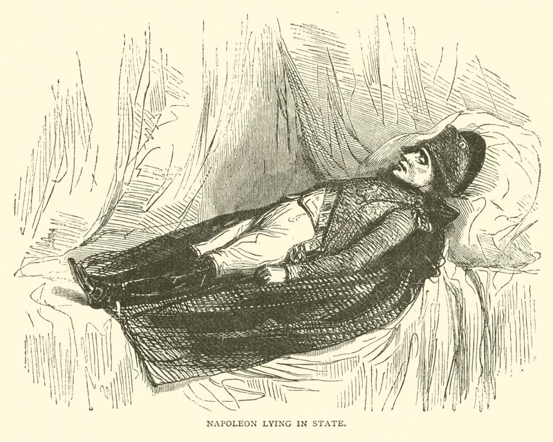 Napoleon leżący w stanie (rycina) autorstwa French School