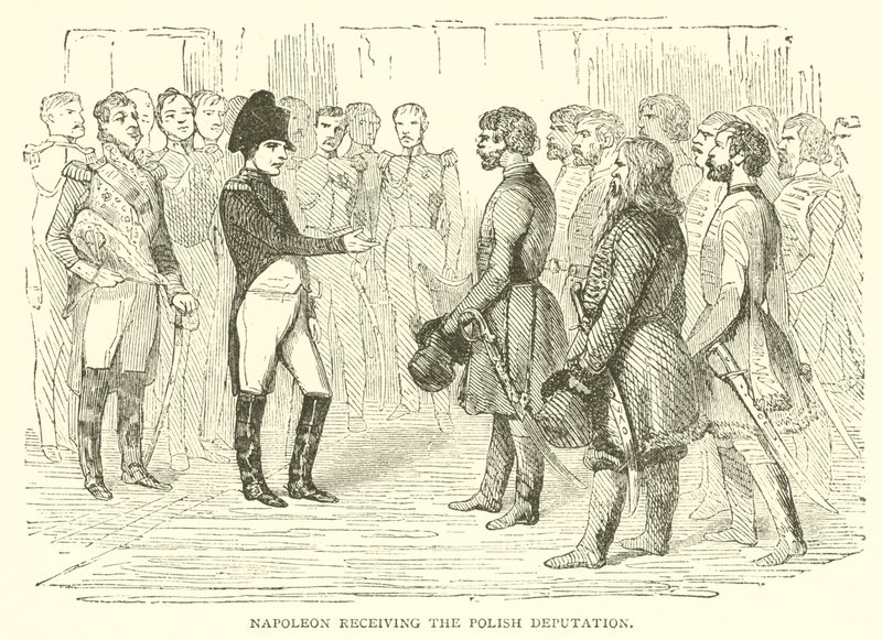 Napoleon odbierający polską deputację (grafika) autorstwa French School
