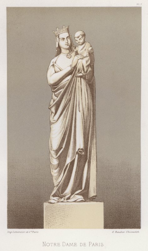 Notre Dame de Paris (kolor lito) autorstwa French School