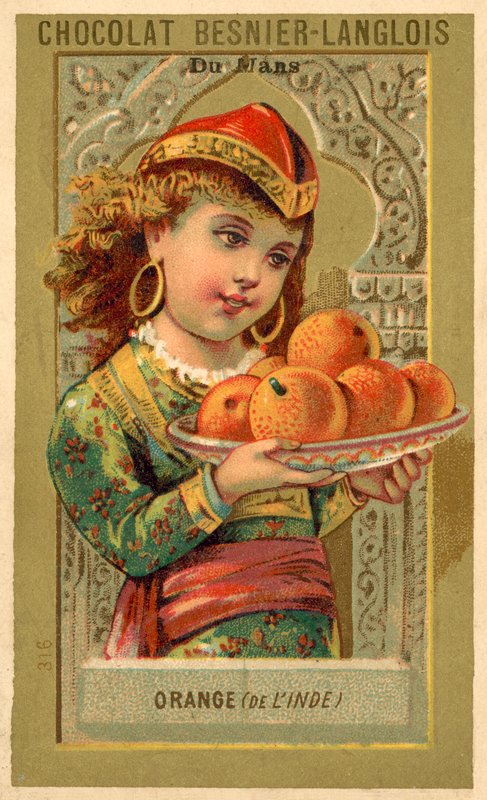 Pomarańcze z Indii (chromolitho) autorstwa French School