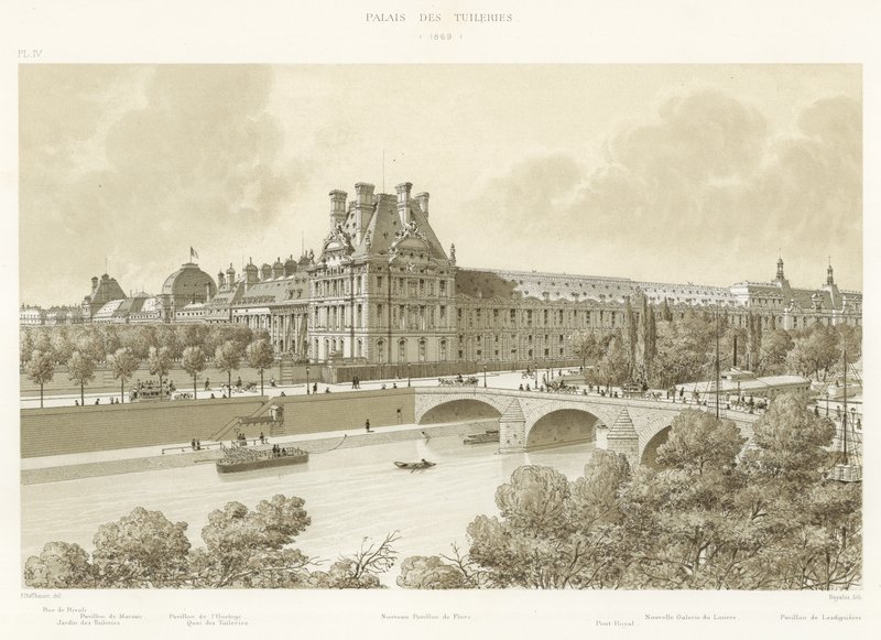 Pałac Tuileries, 1869 autorstwa French School
