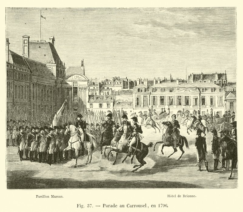 Parada na Karuzeli, 1796 r. autorstwa French School