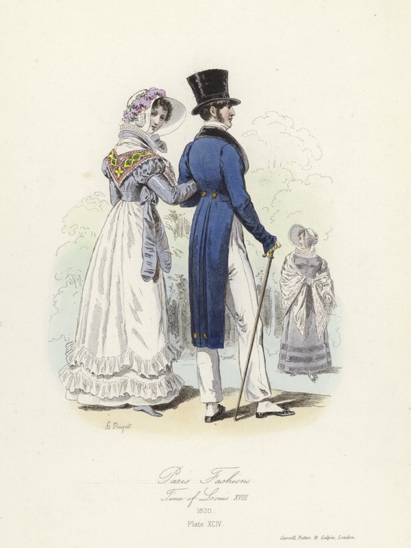 Moda paryska, czas Ludwika XVIII autorstwa French School