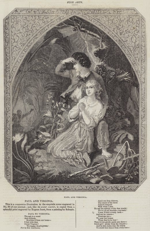 Paul i Virginia (grafika) autorstwa French School