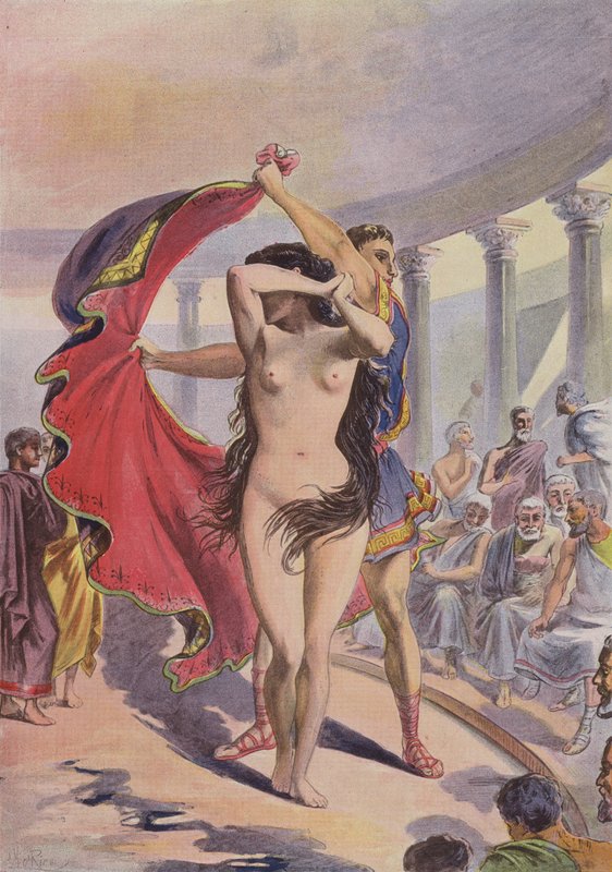 Phryne devant lAreopage autorstwa French School