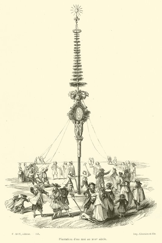 Plantacja maja w XVII w. (rycina) autorstwa French School