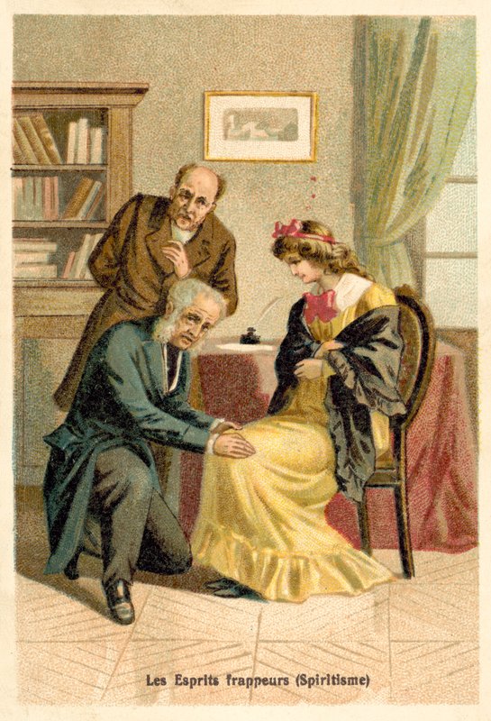 Poltergeisty (spirytyzm) (chromolitho) autorstwa French School
