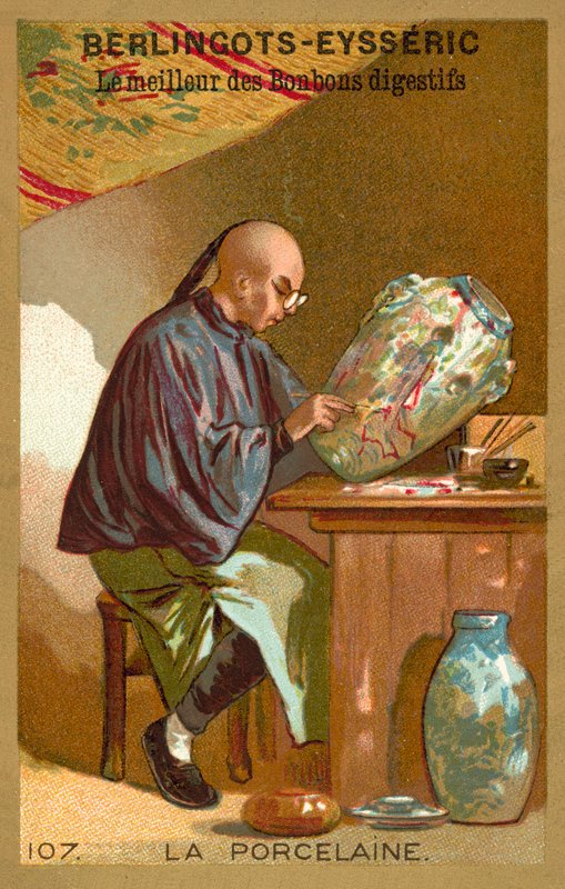 Porcelana (chromolitho) autorstwa French School
