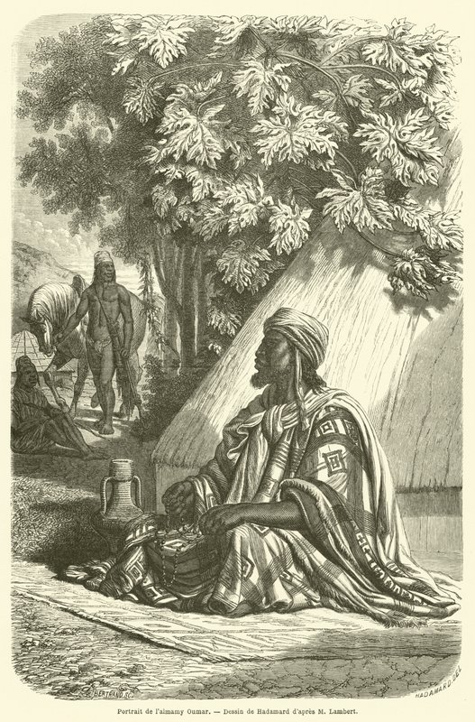 Portret Almamy Oumara (rycina) autorstwa French School