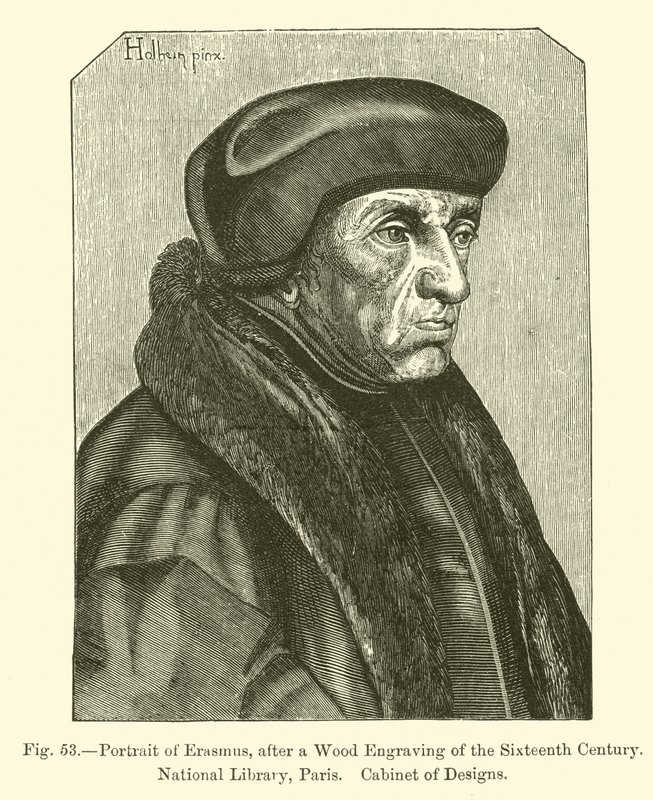 Portret Erasmusa (grafika) autorstwa French School