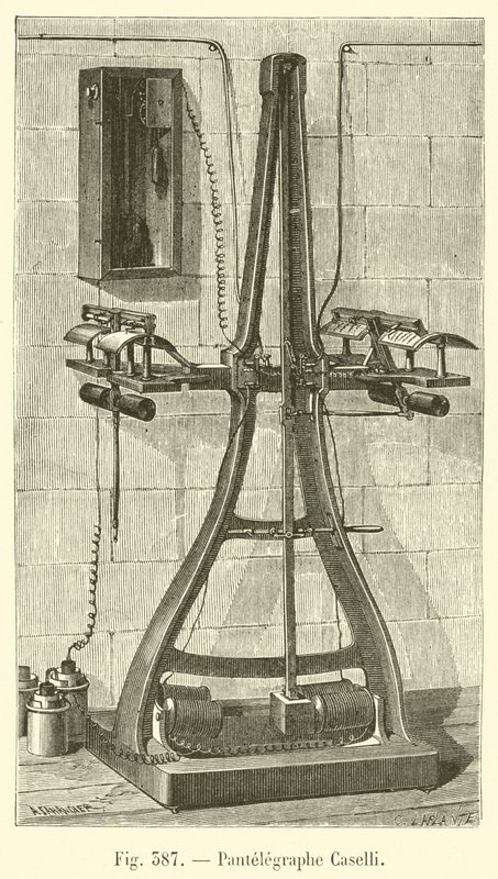 Puntelegraphe Caselli (grawerowanie) autorstwa French School