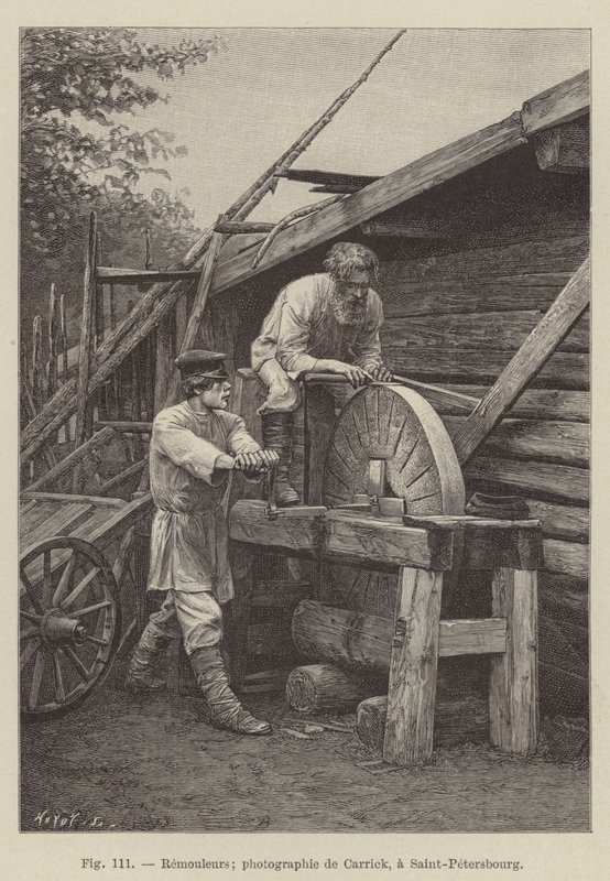 Remouleurs (grawerowanie) autorstwa French School