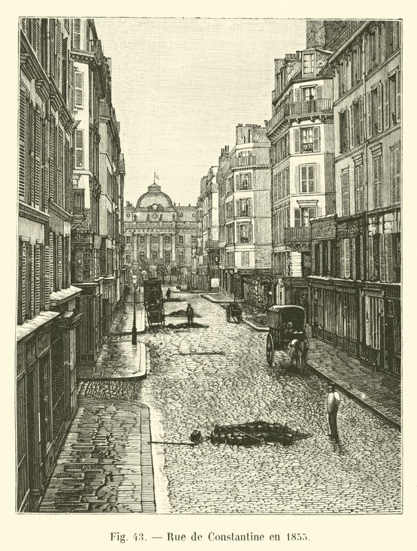Rue de Constantine w 1855 r. autorstwa French School