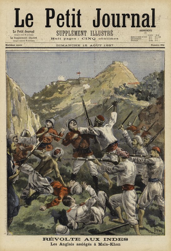 Oblężenie Malakand, Indie, 1897 autorstwa French School