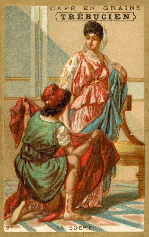 Jedwab (chromolit) autorstwa French School